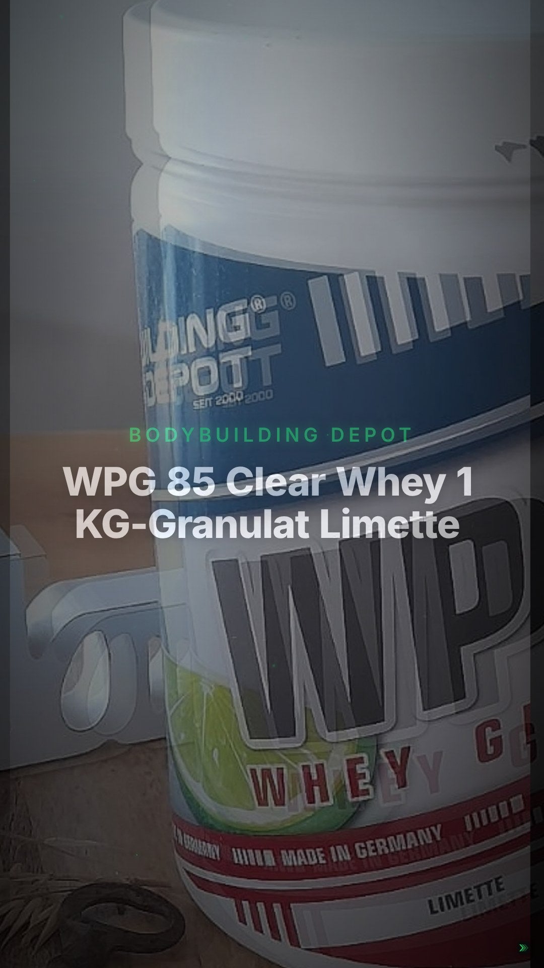 WPG 85 Clear Whey 1 KG-Granulat Limette – Clean Showcase